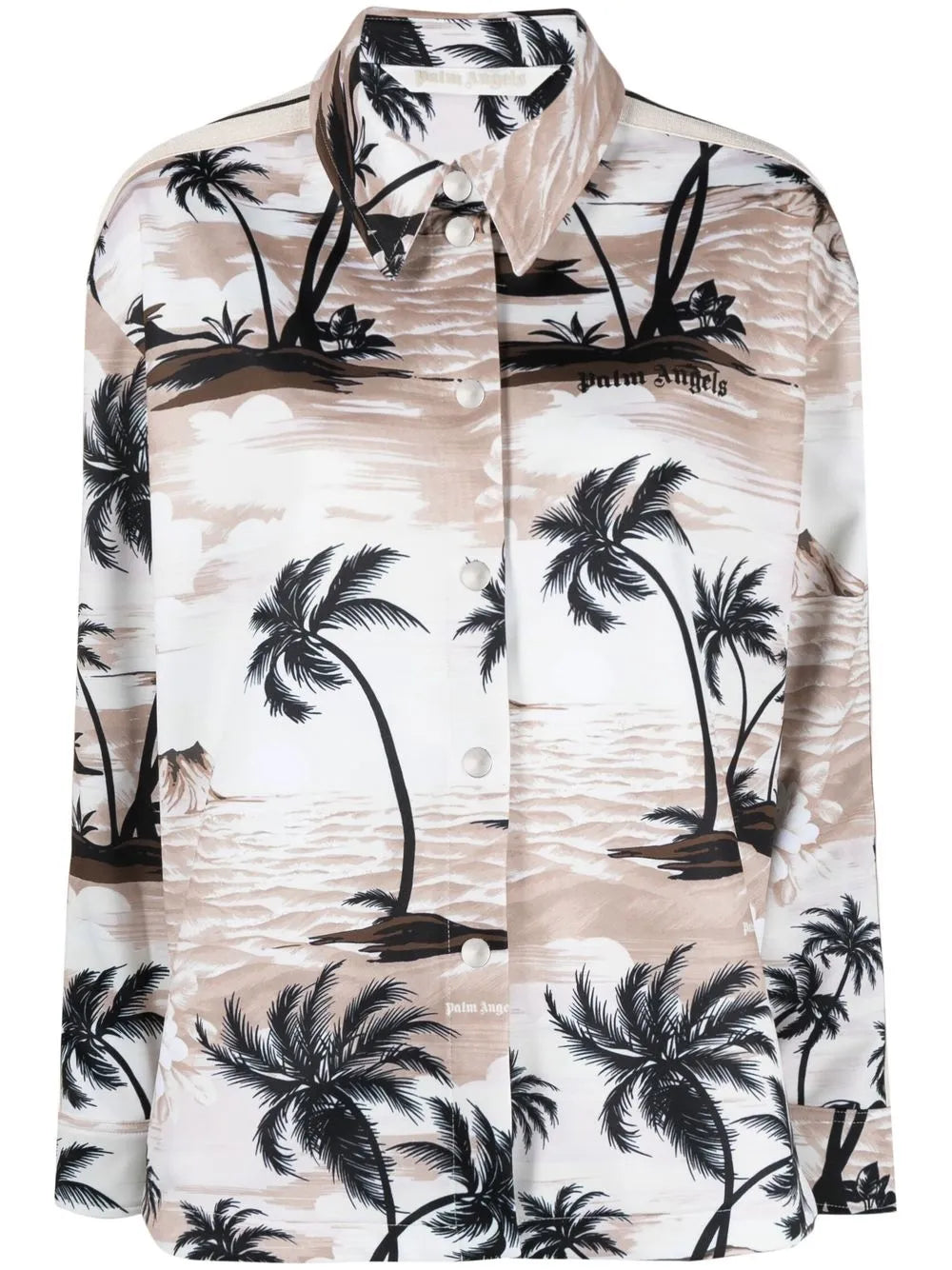 Tropical-Print Long-Sleeve Shirt
