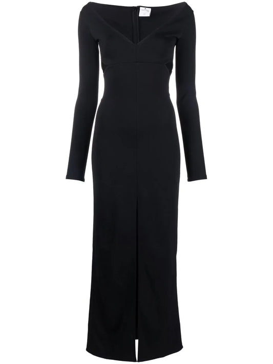 Cut-Out Detail Ribbed Dress