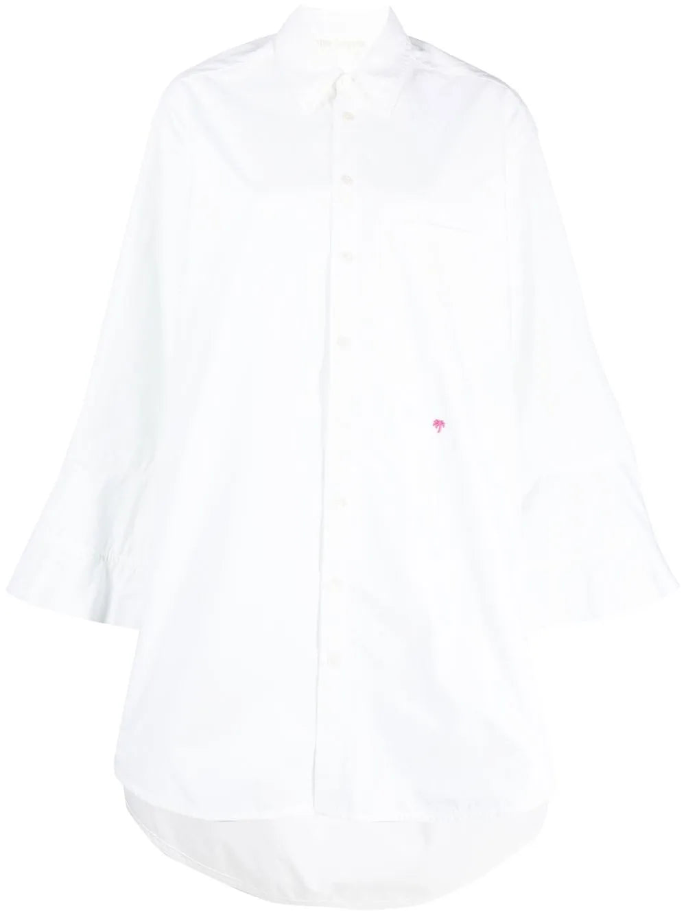 Flared-Sleeve Shirt Dress