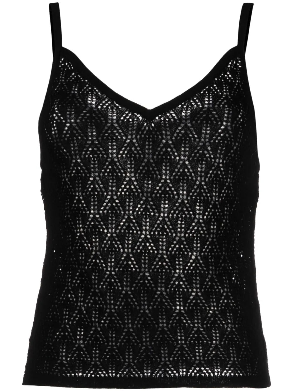 Pointelle-Knit Cashmere Top