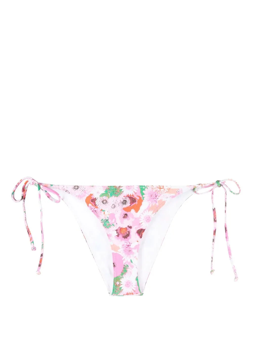 Floral-Print String Bikini Bottoms