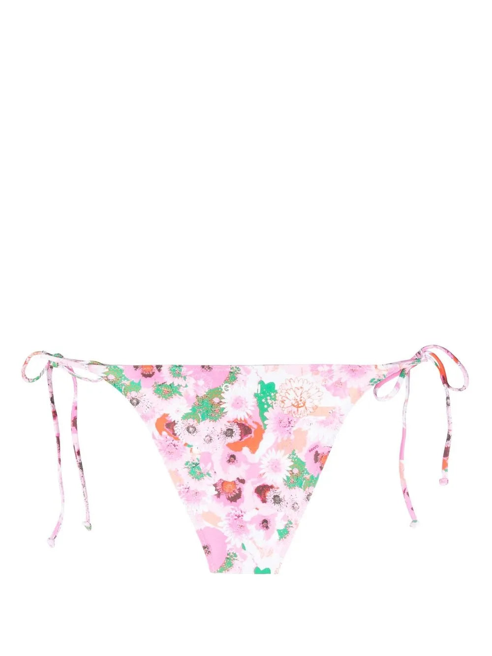 Floral-Print String Bikini Bottoms