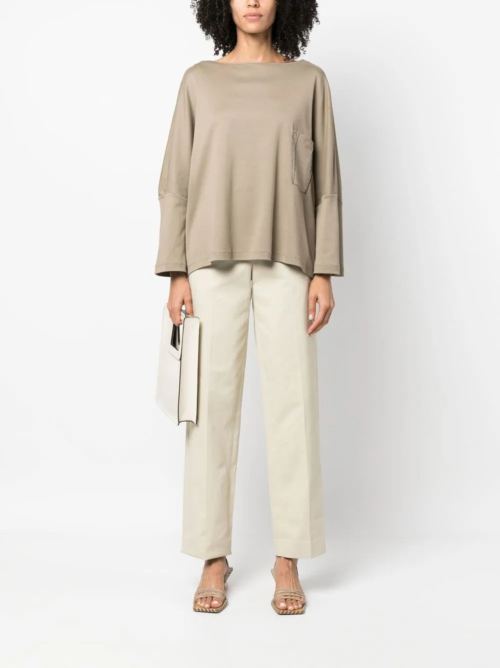 Straight-Leg Cut Trousers