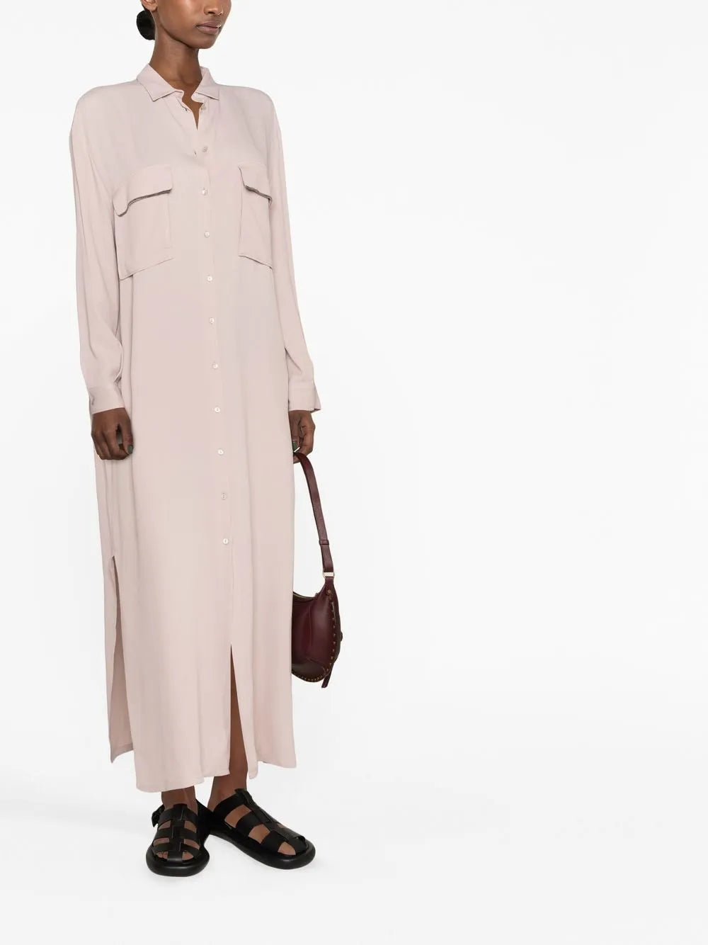 Side-Slits Shirt Dress
