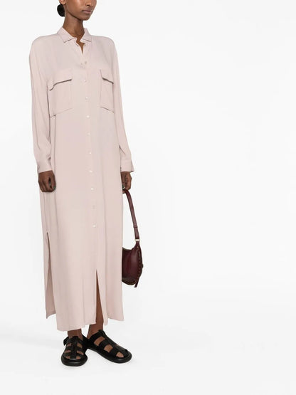 Side-Slits Shirt Dress