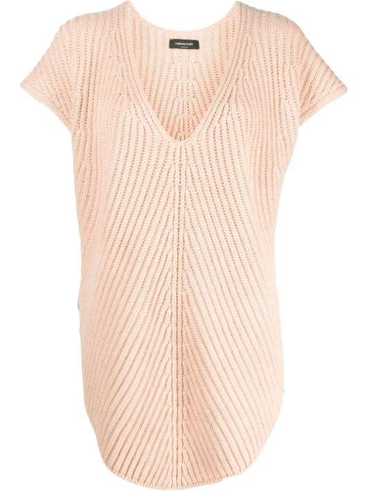Cashmere V-Neck Knitted Top