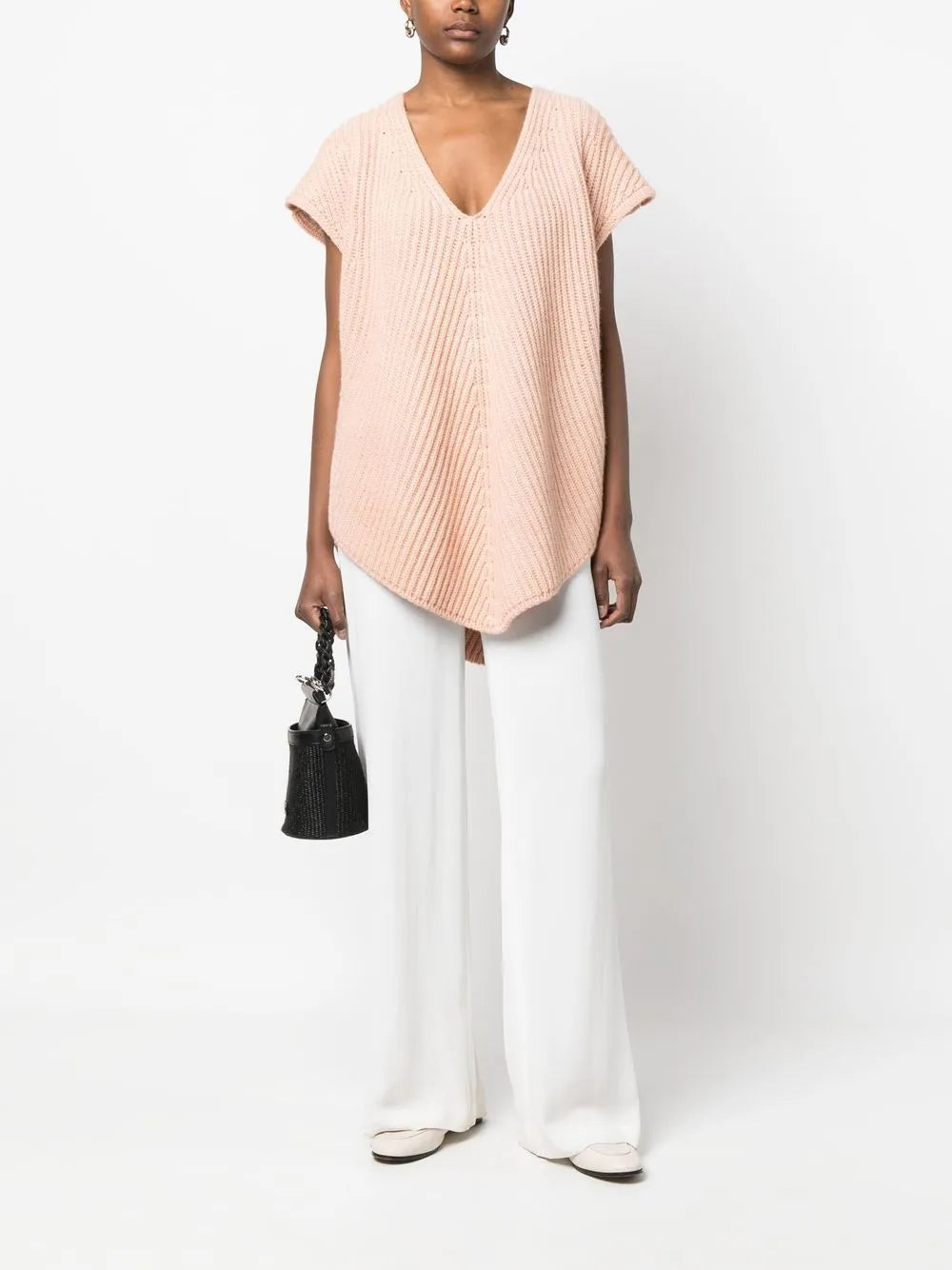 Cashmere V-Neck Knitted Top