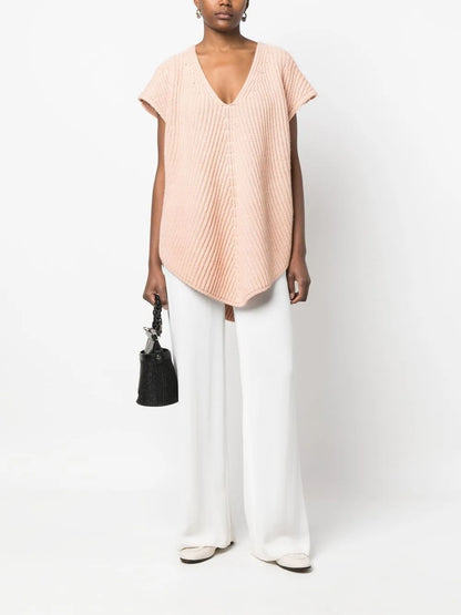Cashmere V-Neck Knitted Top