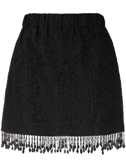 Fringed Jacquard Skirt
