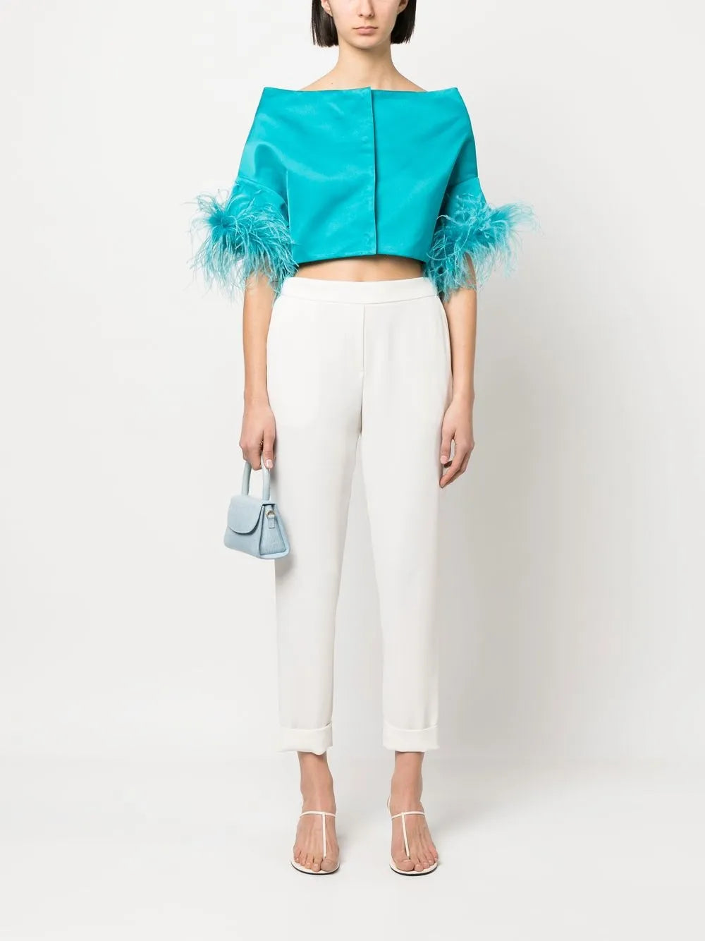 Feather-Trim Jacket