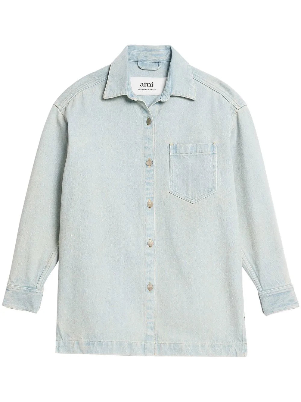 Logo-Print Denim Overshirt