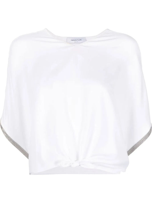 Knot-Detail Short-Sleeved T-Shirt