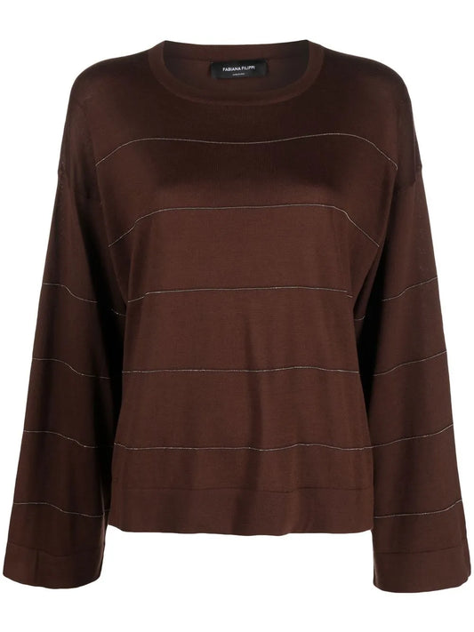 Bead-Embellished Sweater