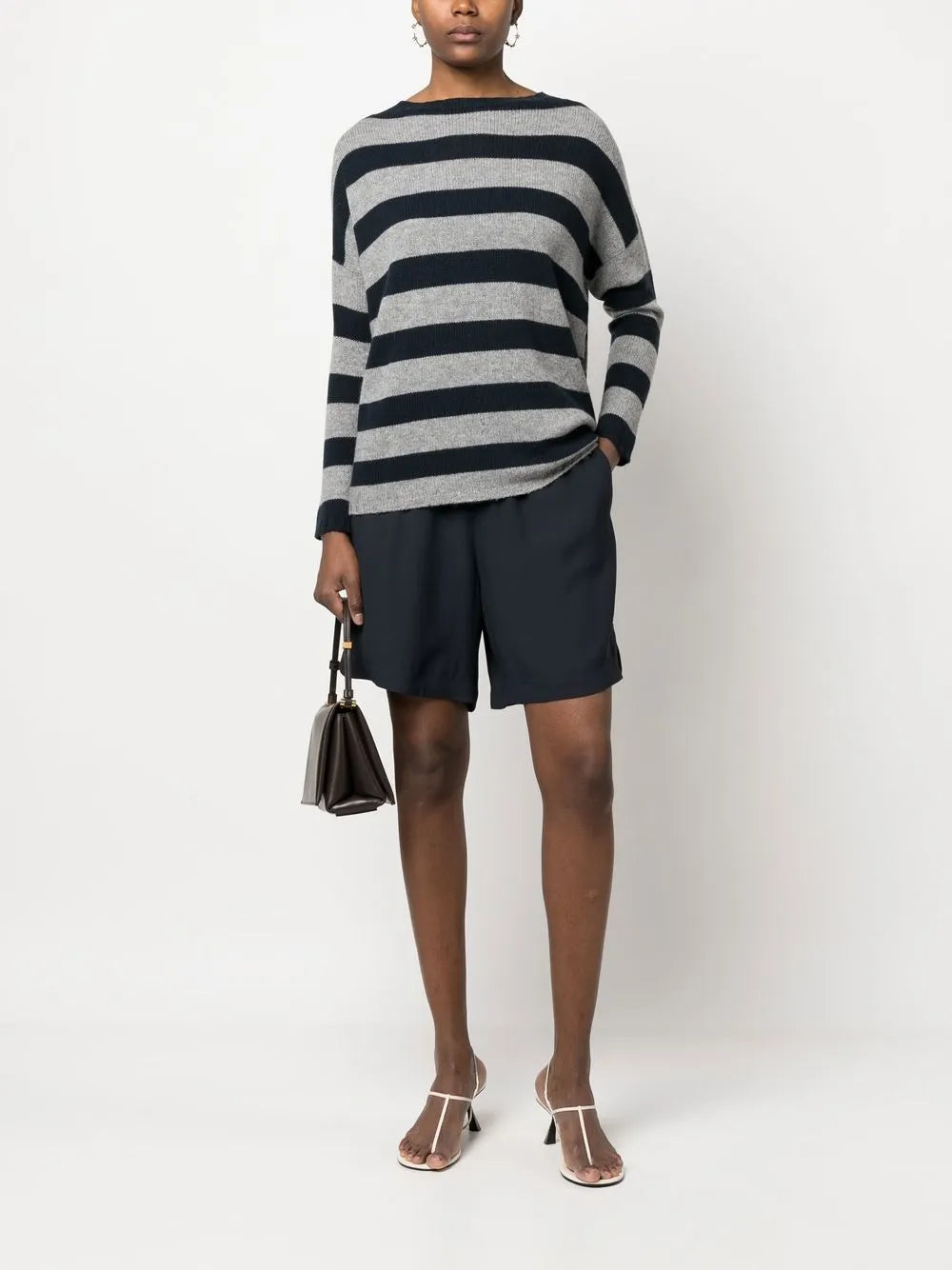 Stripe-Print Cashmere Jumper