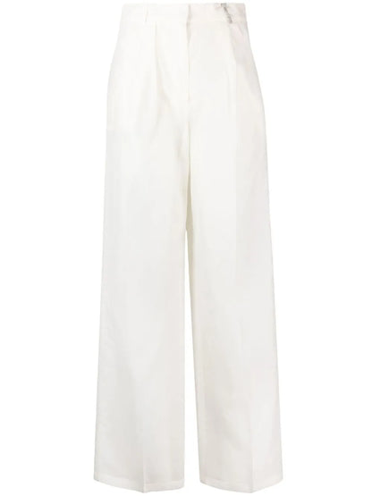 Transparent-Leg Loose-Fit Trousers