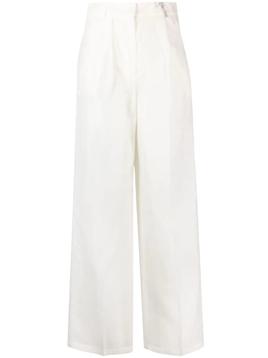 Transparent-Leg Loose-Fit Trousers