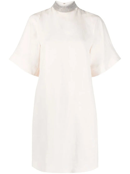 Bead-Embellished Shift Dress