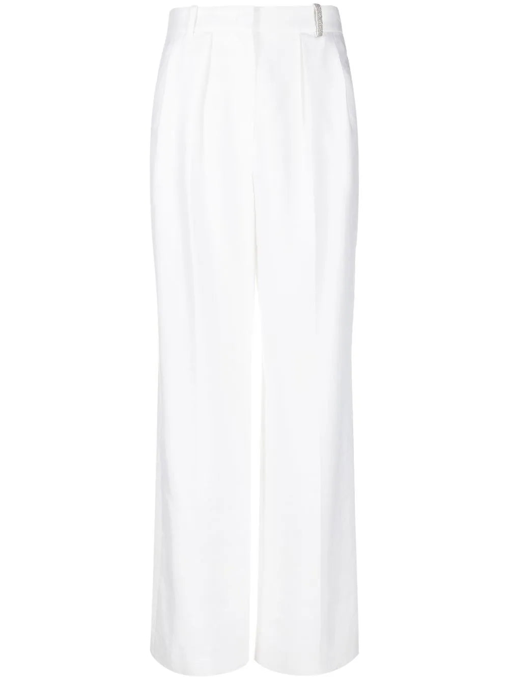 Pleated Straight-Leg Trousers