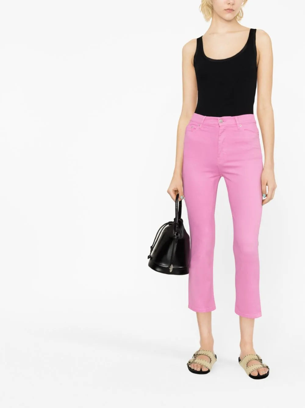 High-Waisted Cropped Jeans