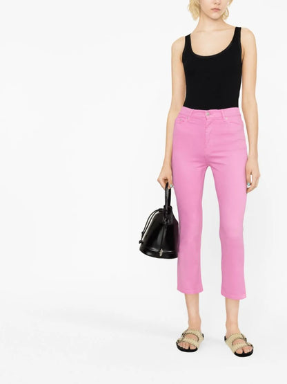 High-Waisted Cropped Jeans