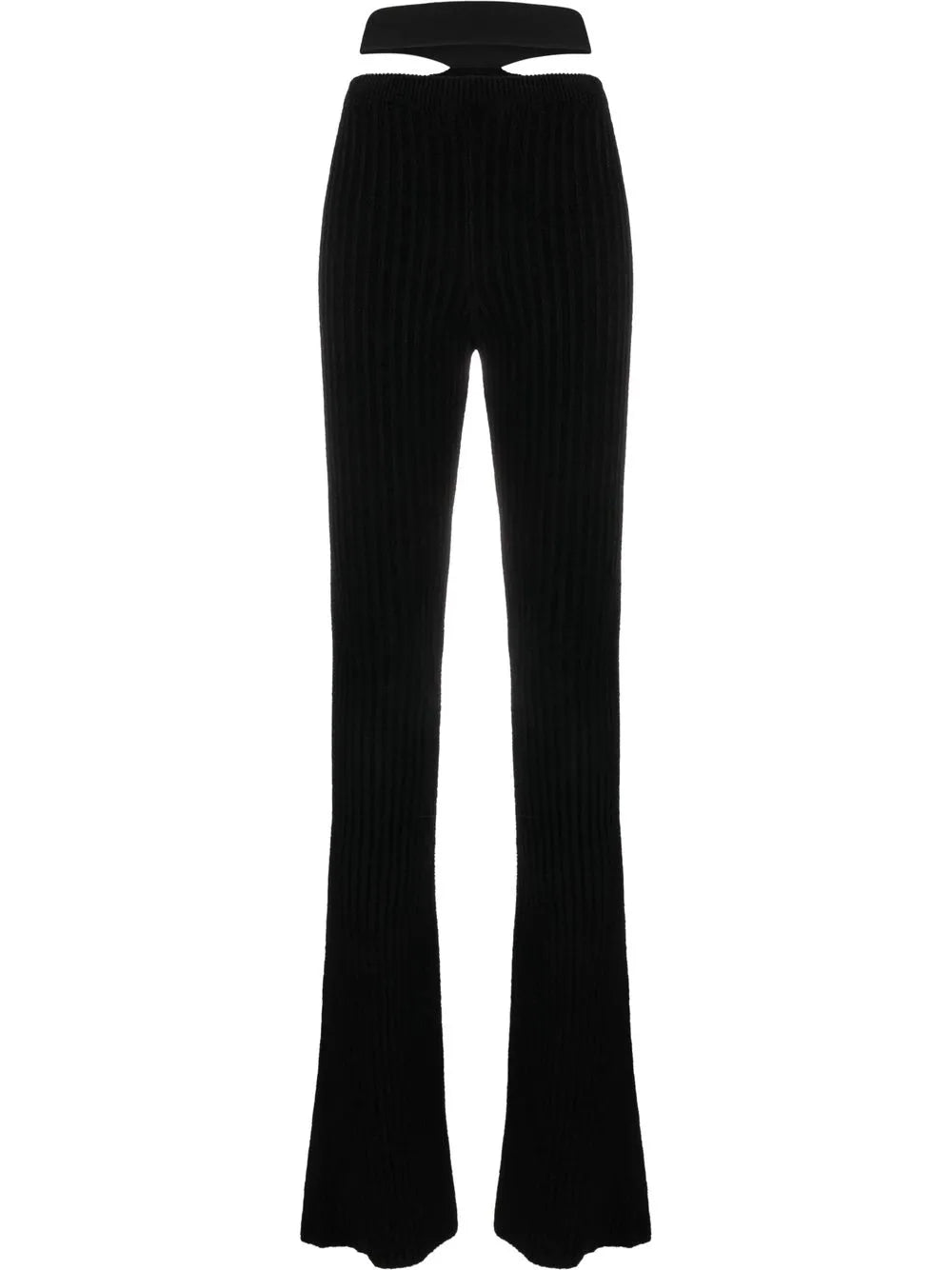 High-Waisted Knitted Trousers