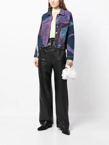 Graphic-Print Denim Jacket