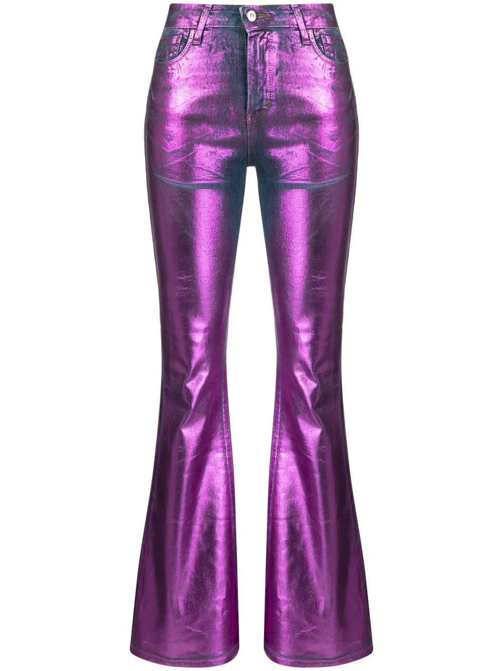 Metallic-Effect Laminated Jeans