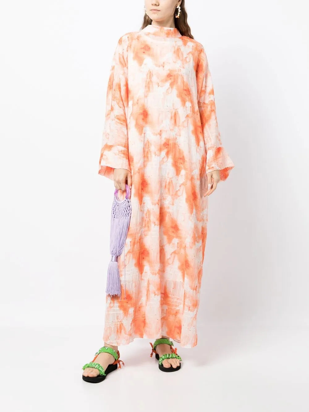 Gardenia Printed Kaftan-Style Dress