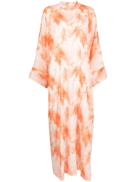 Gardenia Printed Kaftan-Style Dress