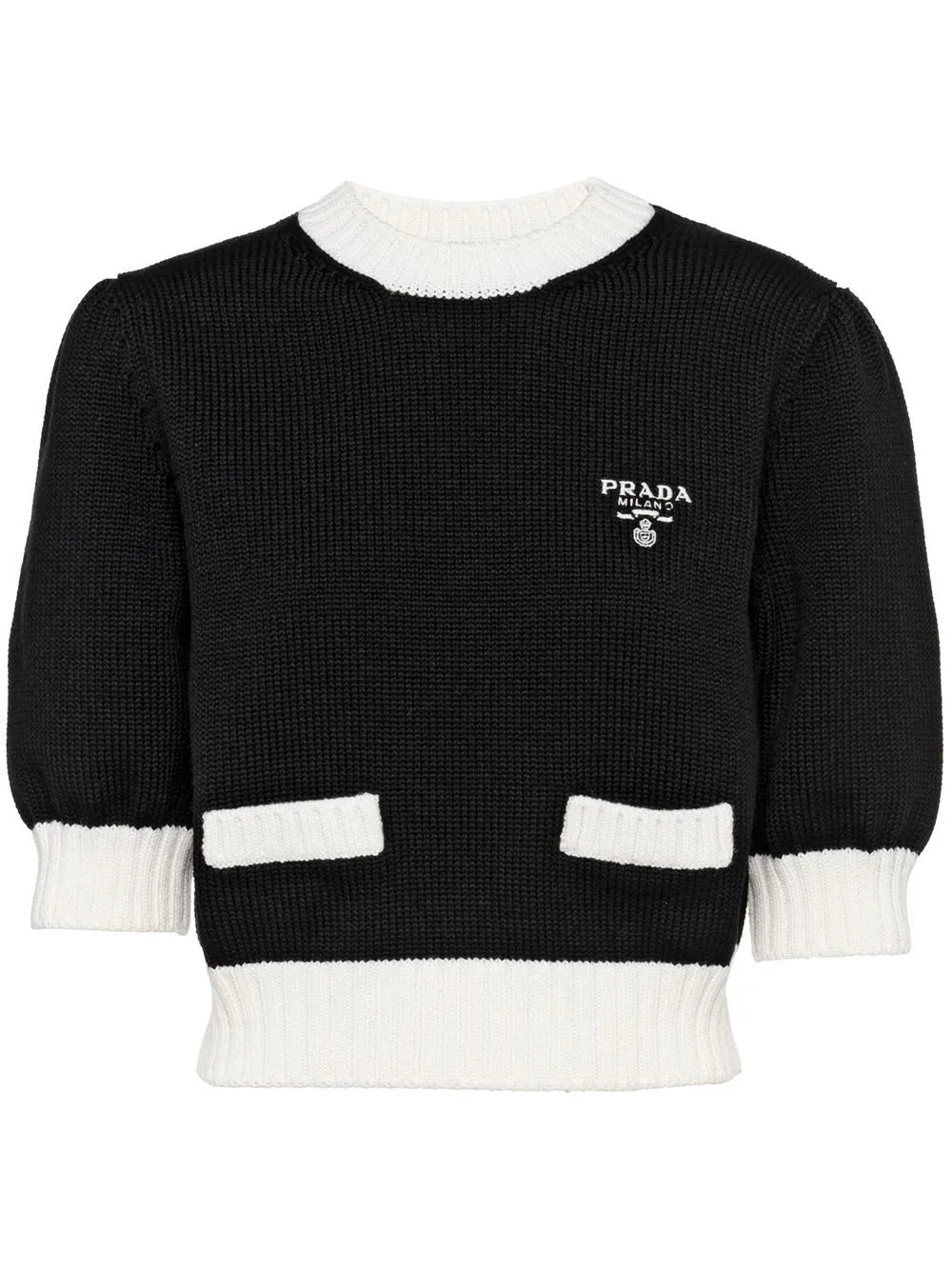 Logo-Embroidered Cropped Jumper