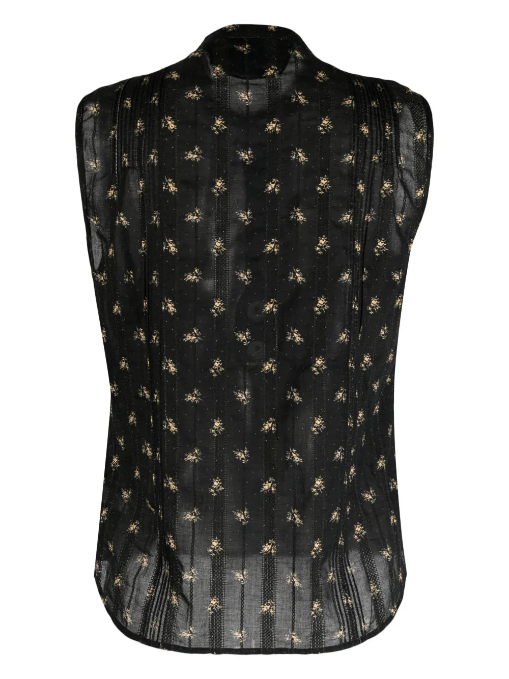 Patterned-Jacquard Sleeveless Blouse