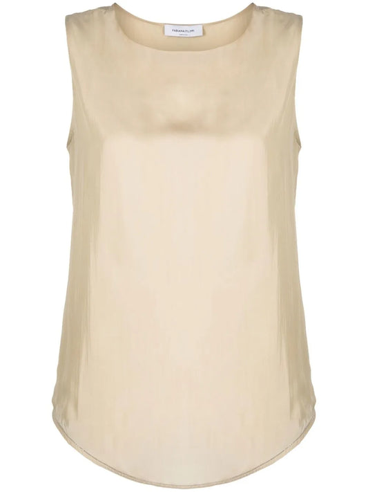 Round-Neck Sleeveless Top
