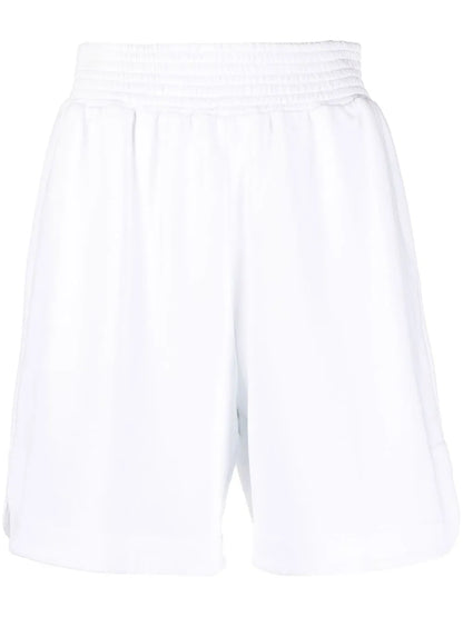 Smocked-Waist Knee-Length Shorts