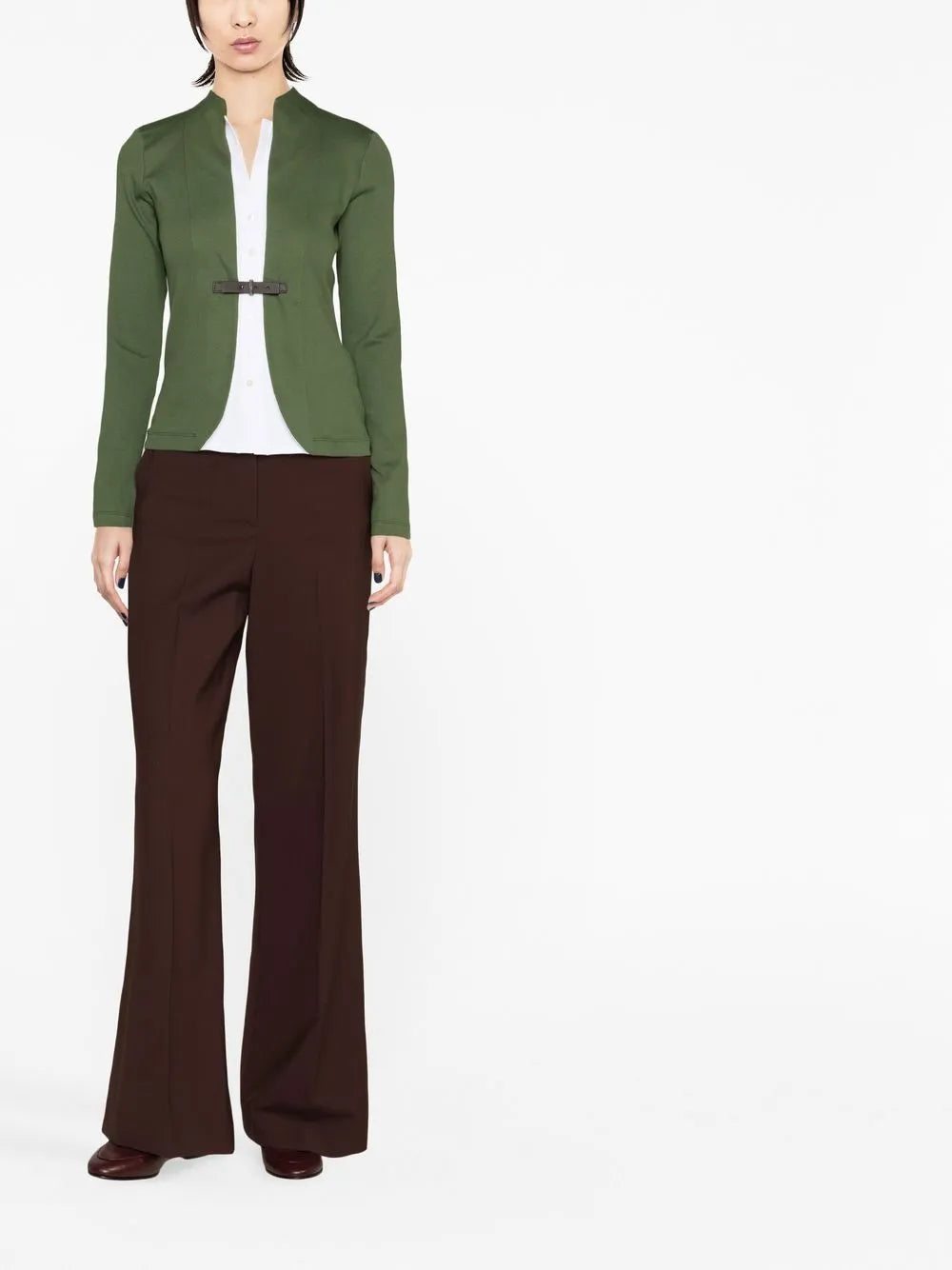 Buckle-Fastened Cotton-Blend Jacket