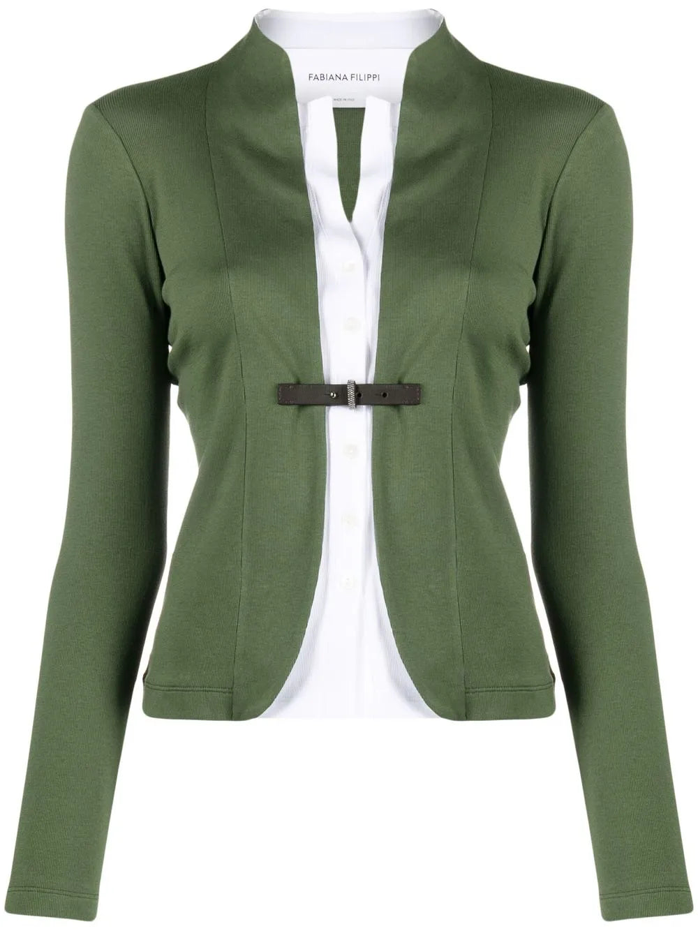 Buckle-Fastened Cotton-Blend Jacket