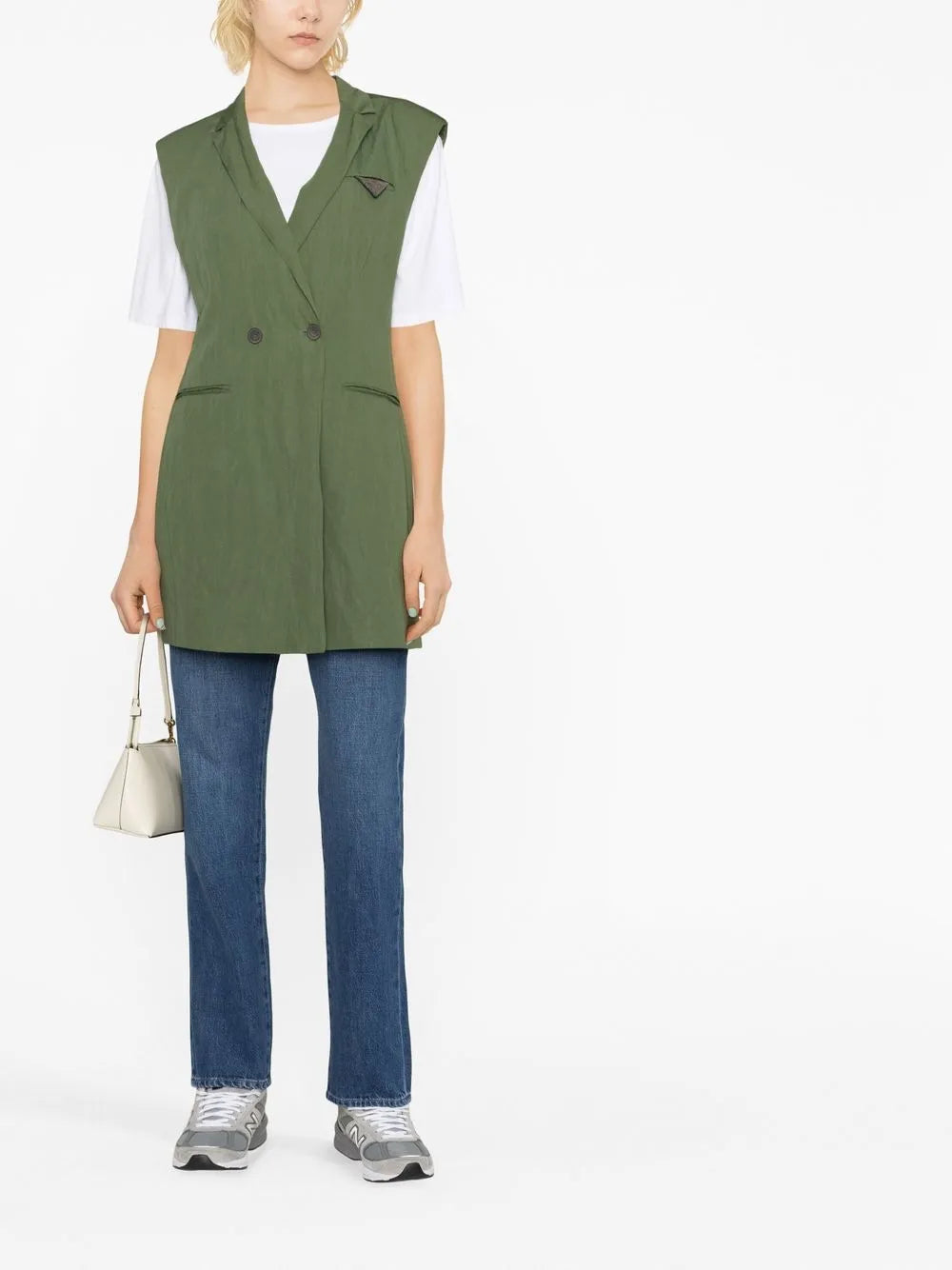 Sleeveless Double-Breasted Blazer