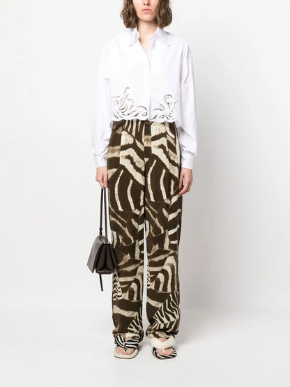 Stamford Zebra-Print Trousers