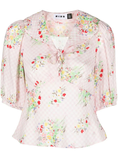 Floral-Print Blouse