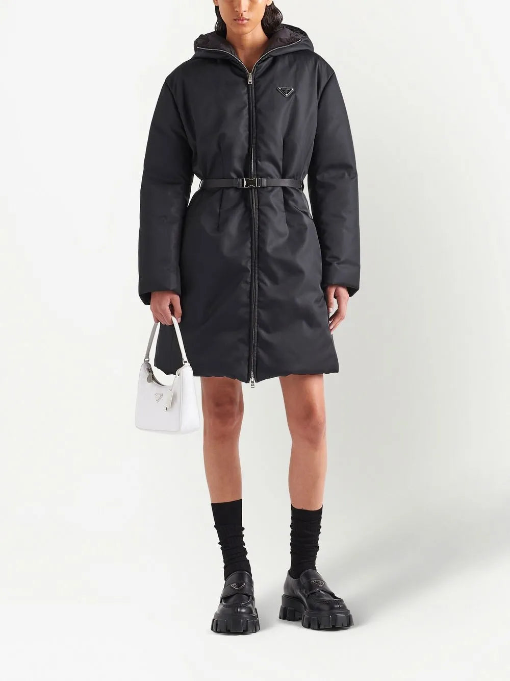 Re-Nylon Hooded Down Coat