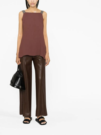 Metallic Strap Top