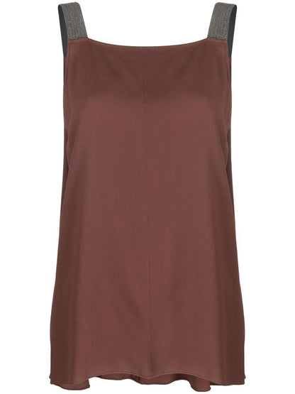 Metallic Strap Top