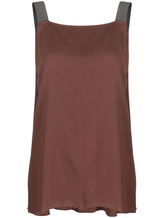 Metallic Strap Top