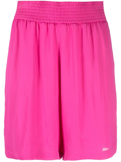 Elasticated-Waistband Detail Shorts