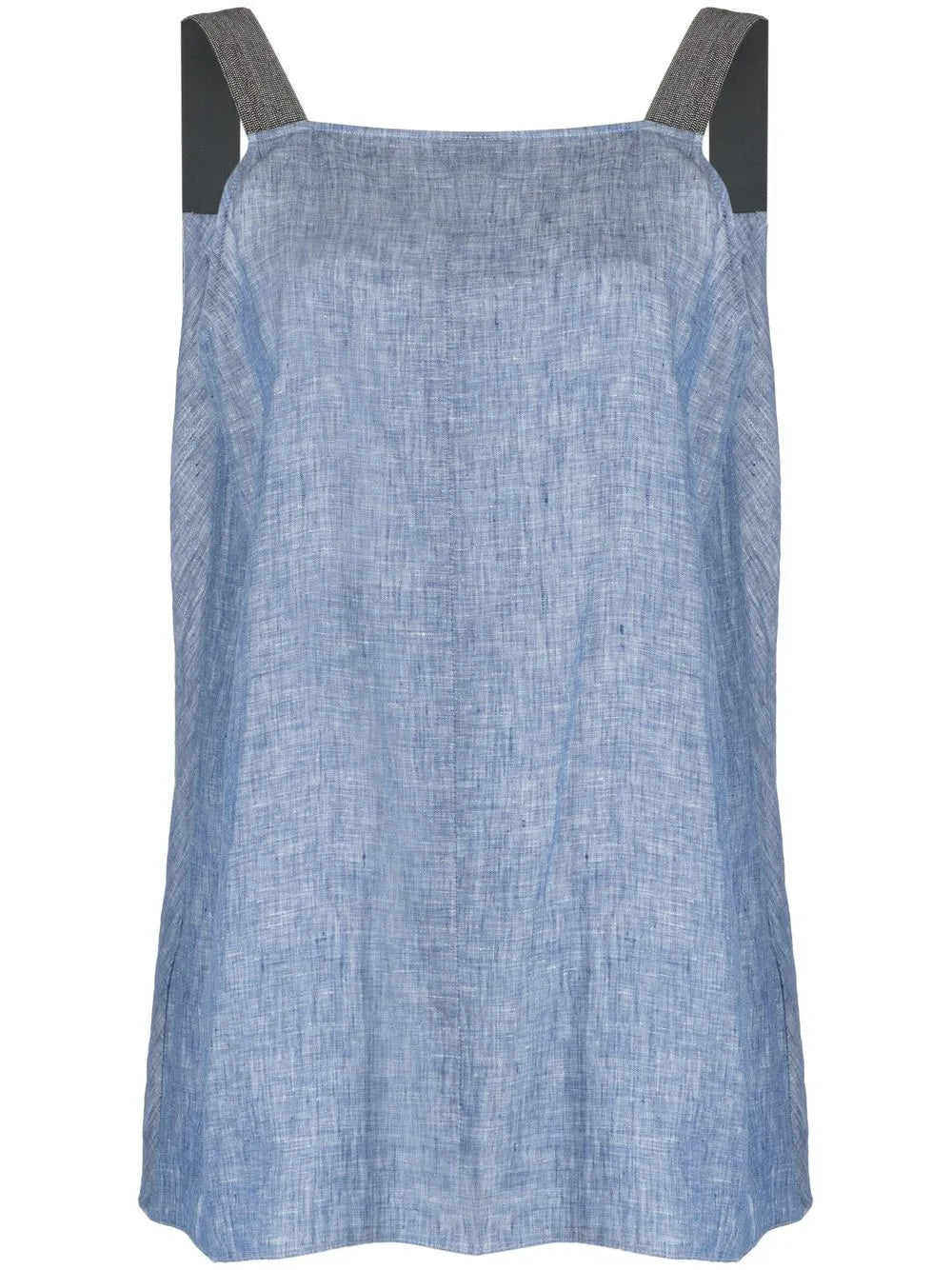 Metallic Strap Linen Top