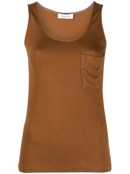 Bead-Embellished Tank Top