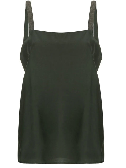 Metallic Strap Top