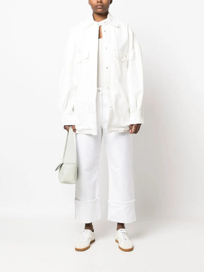 Cropped Straigh-Leg Trousers