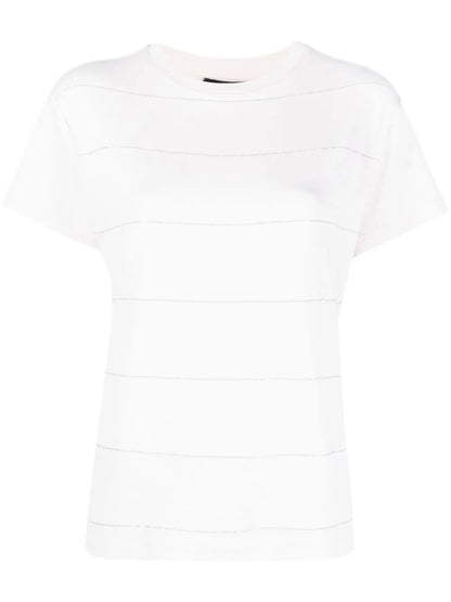 Bead-Embellished Short-Sleeve T-Shirt