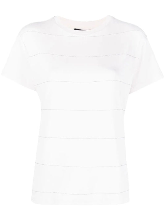 Bead-Embellished Short-Sleeve T-Shirt