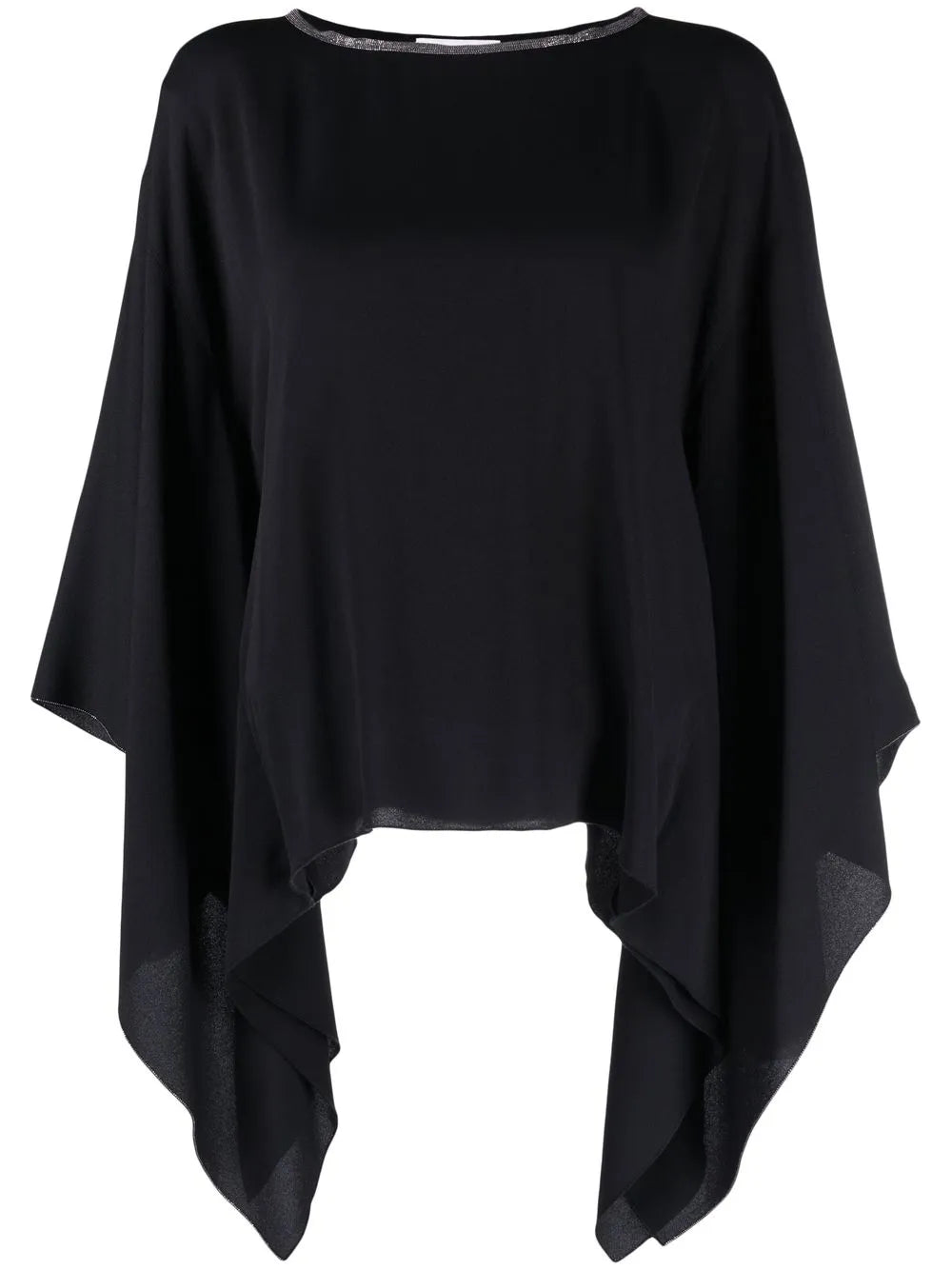 Draped-Sleeve Blouse